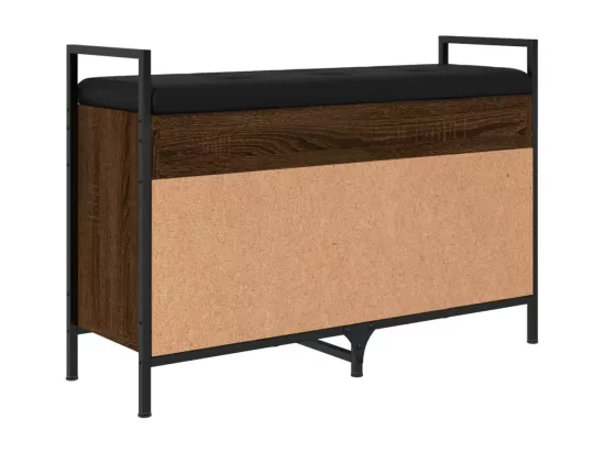 Banc à chaussures chêne marron 85,5x32x57,5cm bois d'ingénierie