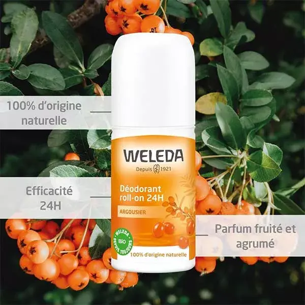 Desodorante Roll-On Orgânico Weleda Sea Buckthorn 24h 50ml