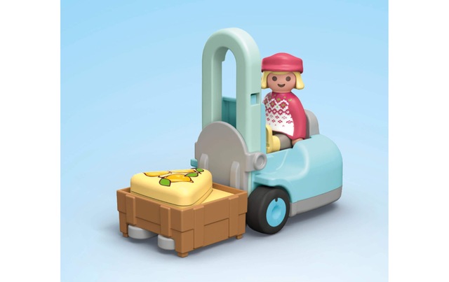 Playmobil® Spielbausteine »Junior Bio-Marktstand & Gabelstapler 71691«