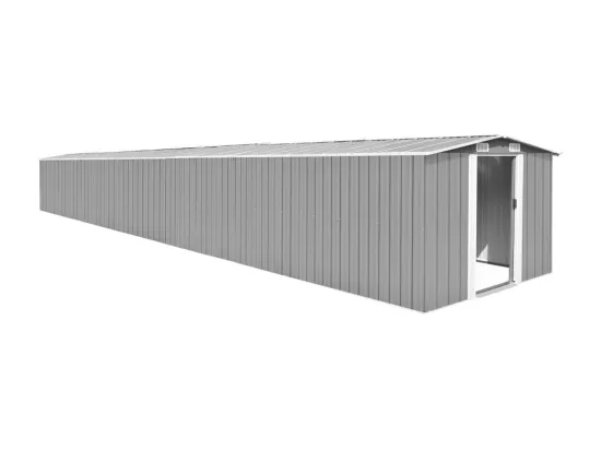 Abri de jardin Gris 257x990x181 cm Acier galvanisé