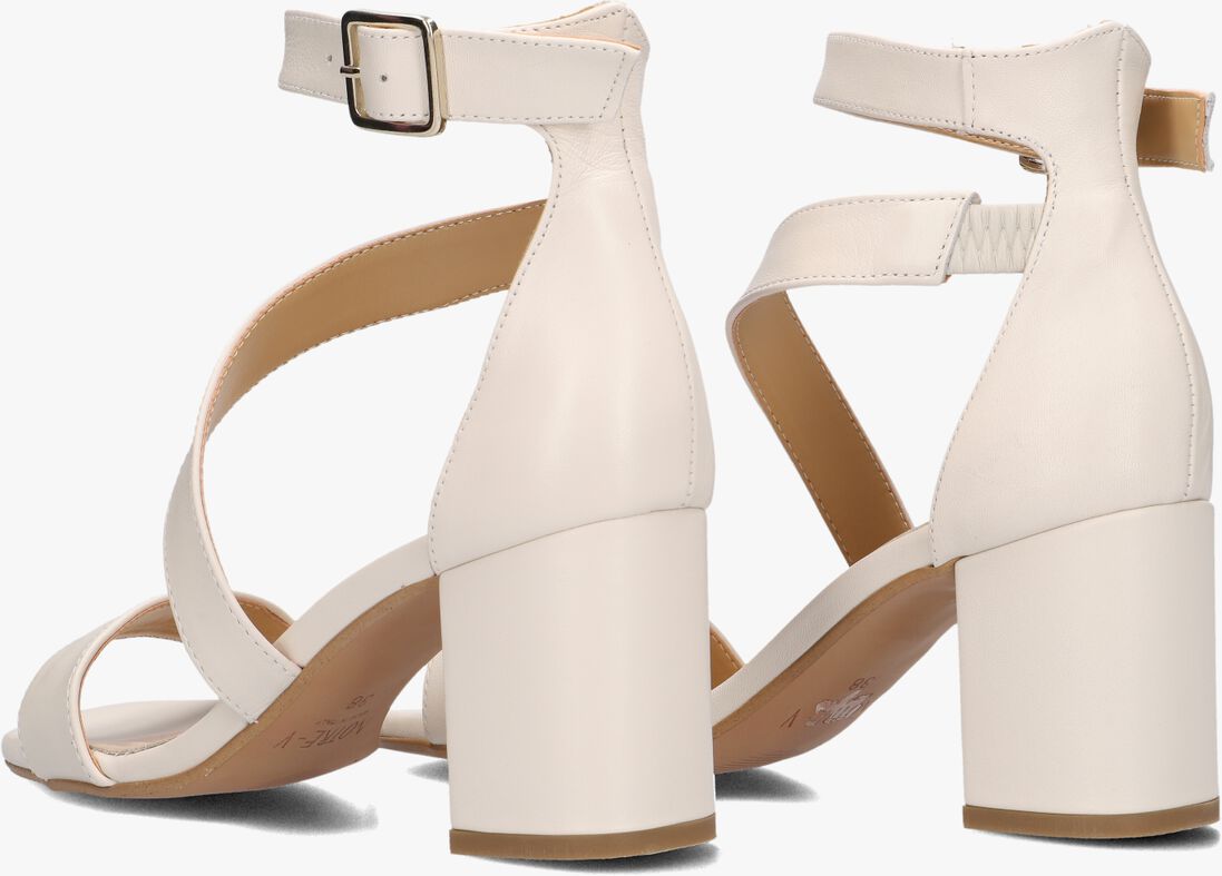 witte notre-v sandalen met hak 16036