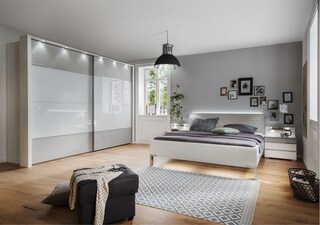 MONDO Kleiderschrank 250 x 217 x 67 cm Holznachbildung grau/weiß