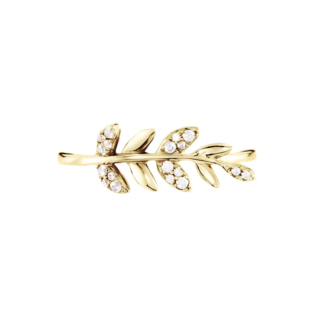 Bague Or Jaune Nahia Oxydes De Zirconium