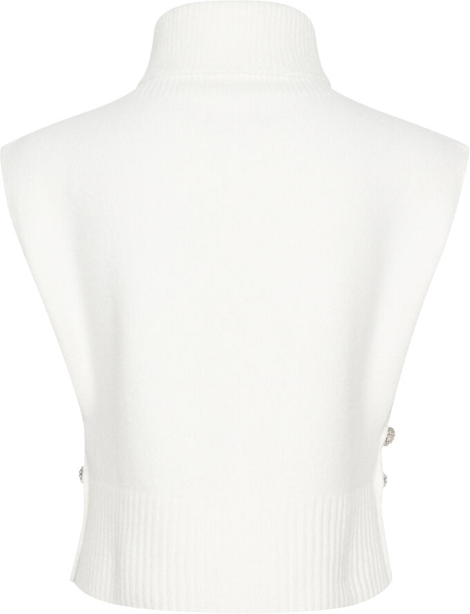 Cream CRGinger Knit Slipover Snow white