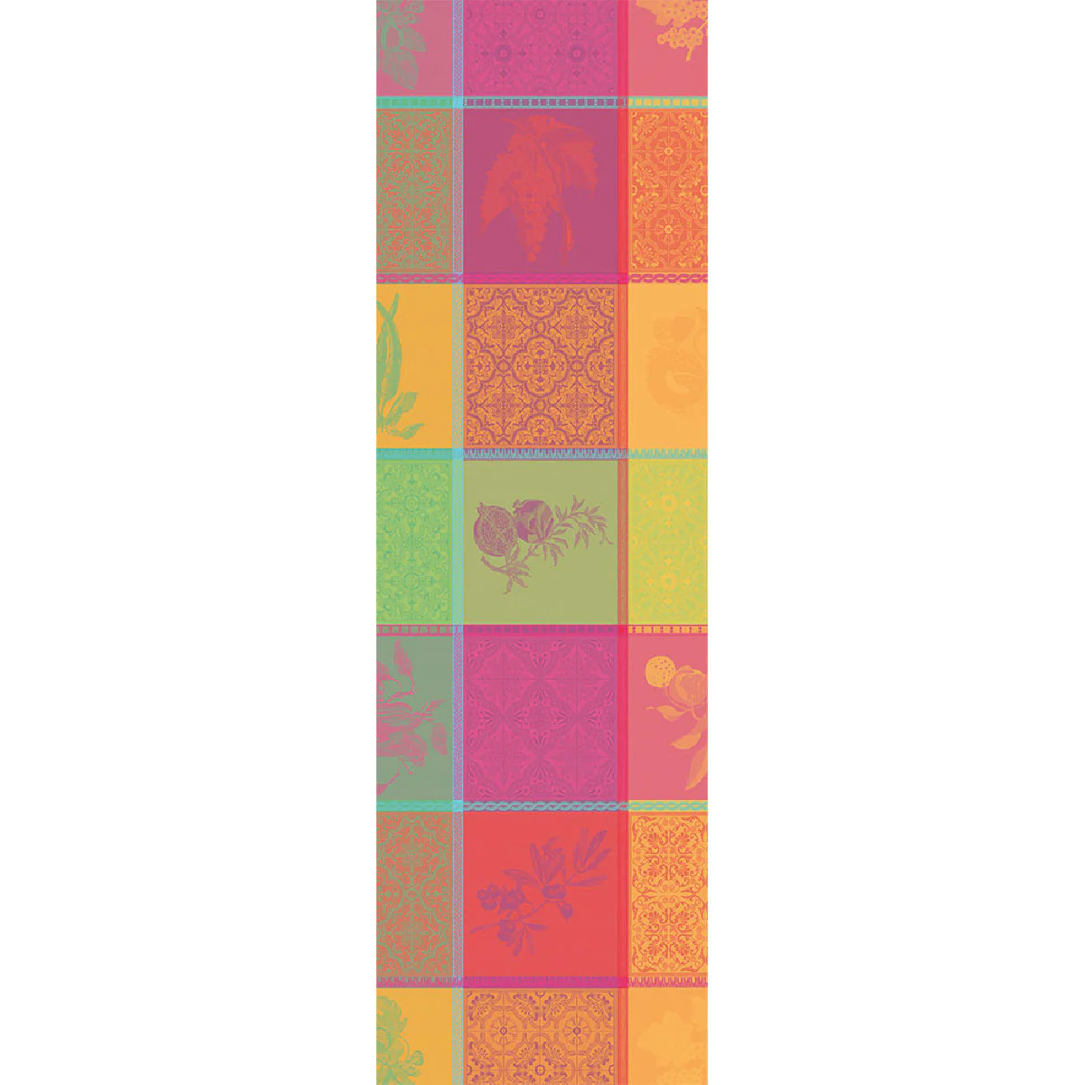 Chemin de table pur coton multicolore 55X180 Garnier Thiebaut