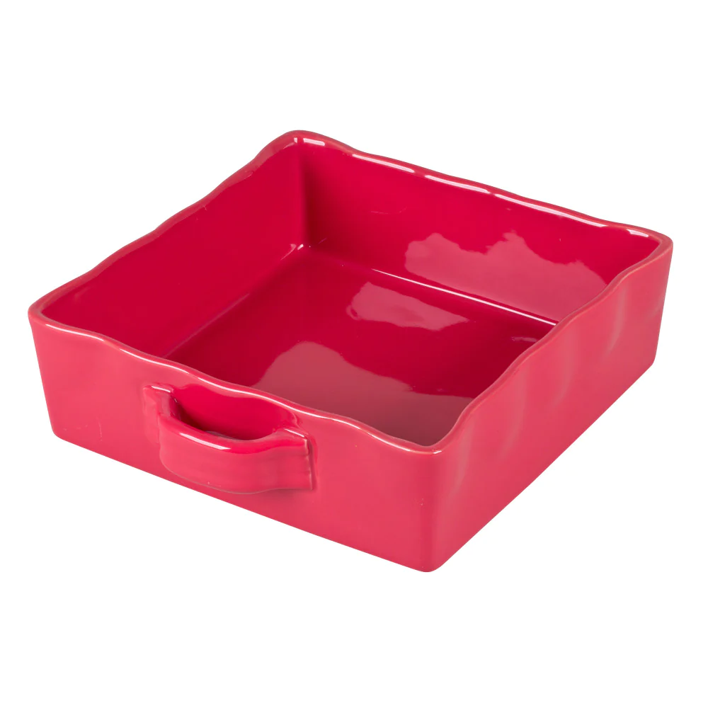 Plat à four carré Gusto 23x23 cm rouge Table passion