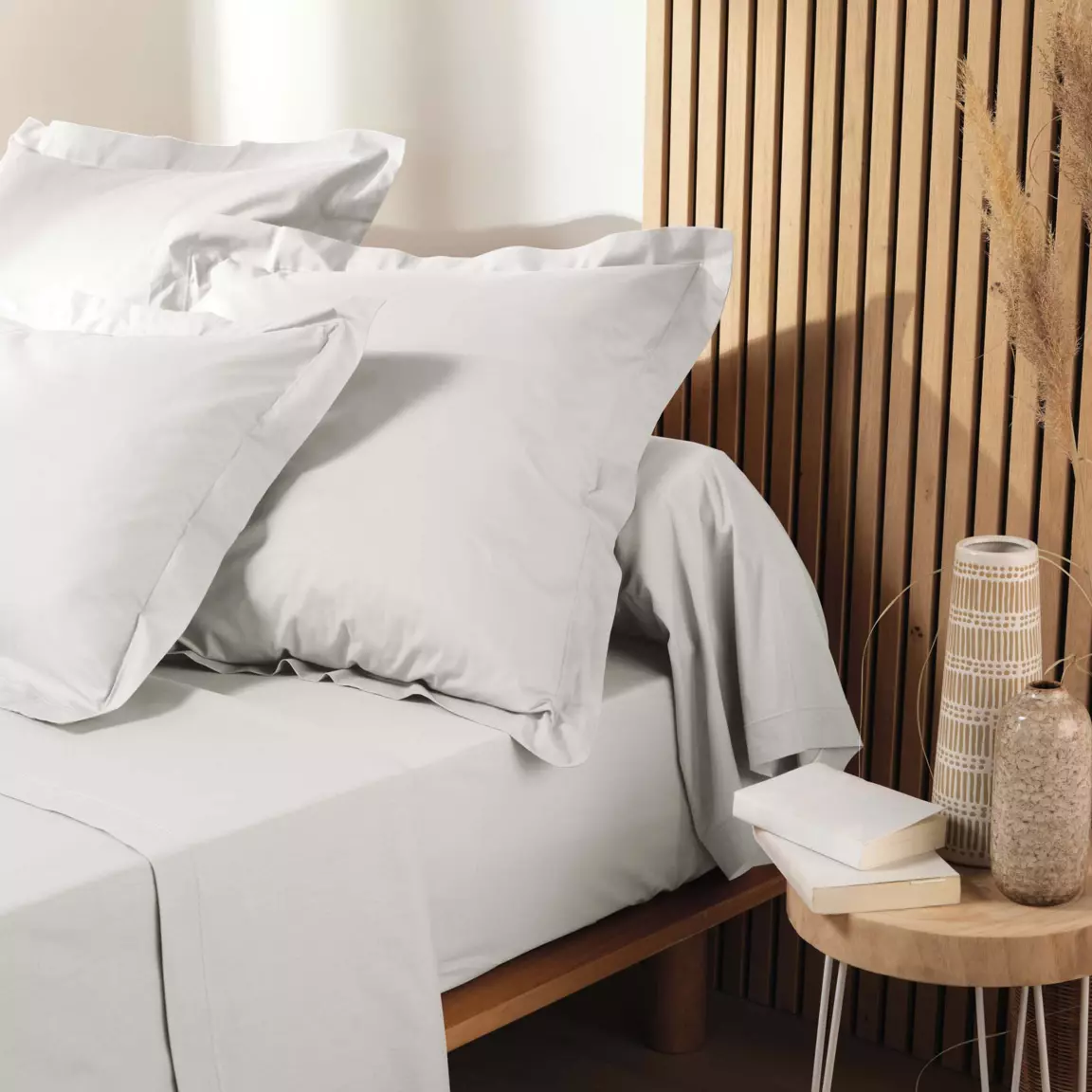 Drap plat coton bio (240 x 300 cm) Biolina Blanc