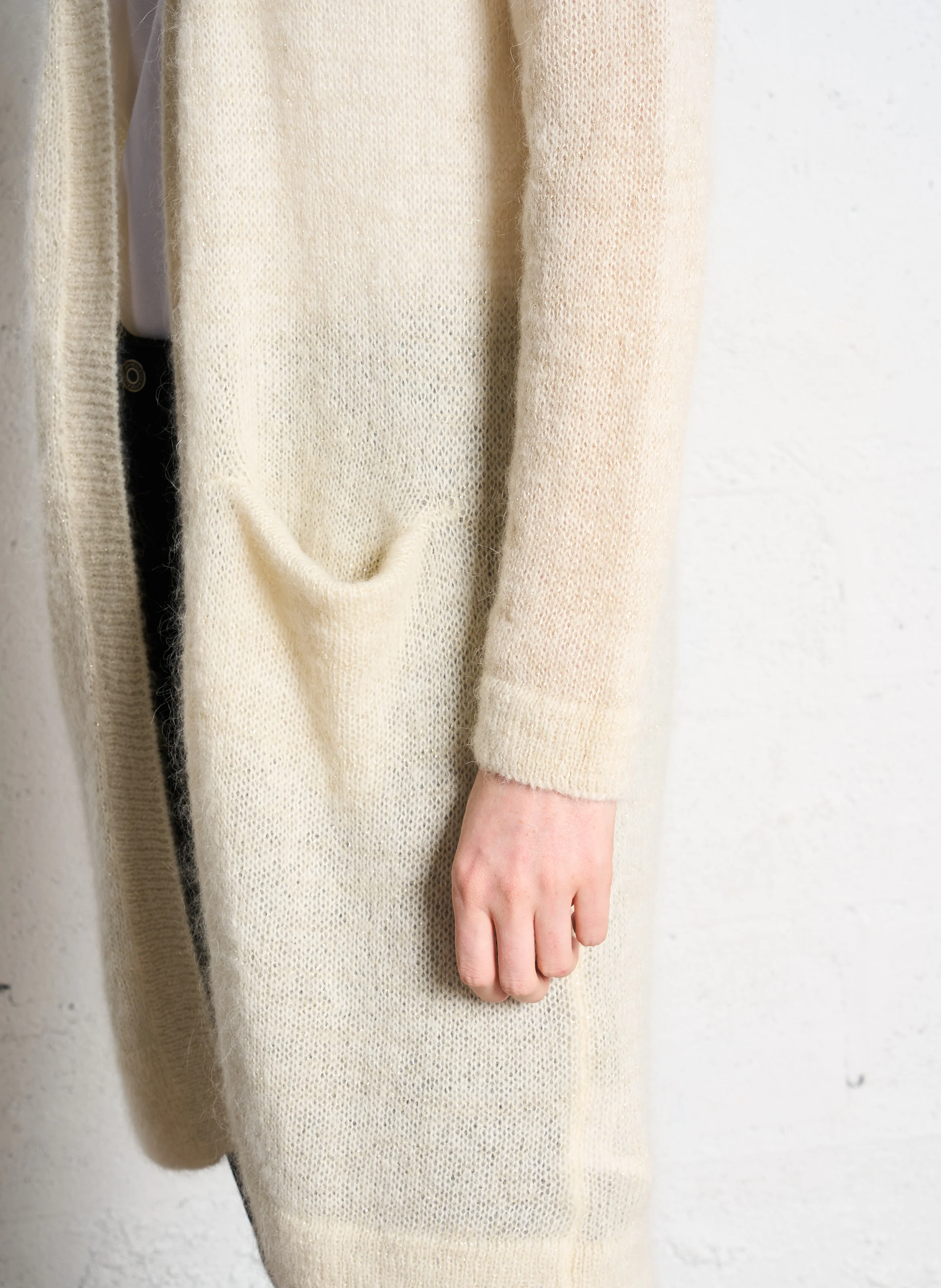 GARANCYAX - Gilet droit en laine mélangée | Blanc