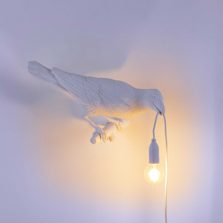 Seletti Bird Looking wandlamp rechts buiten wit