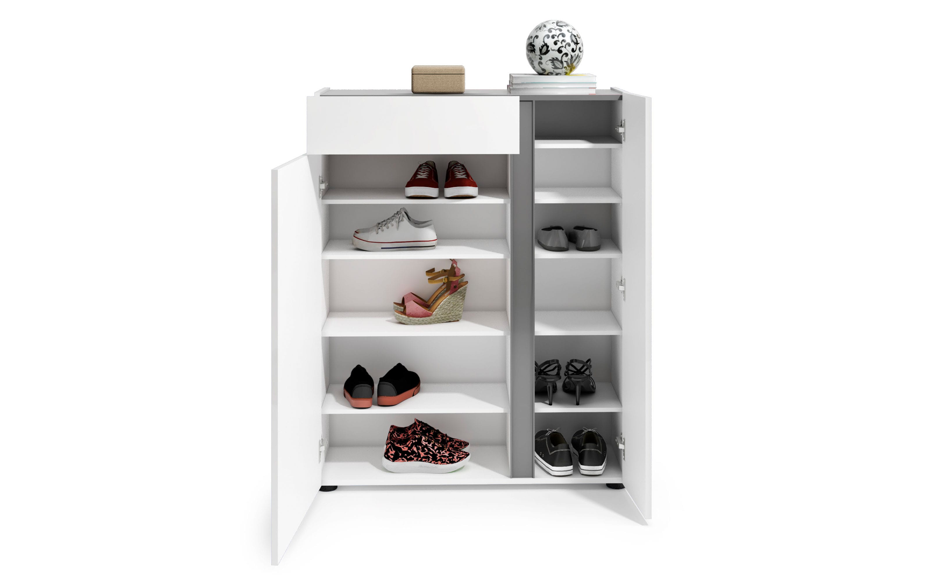 Schuhschrank I Atrium, weiß, 91 x 115 cm