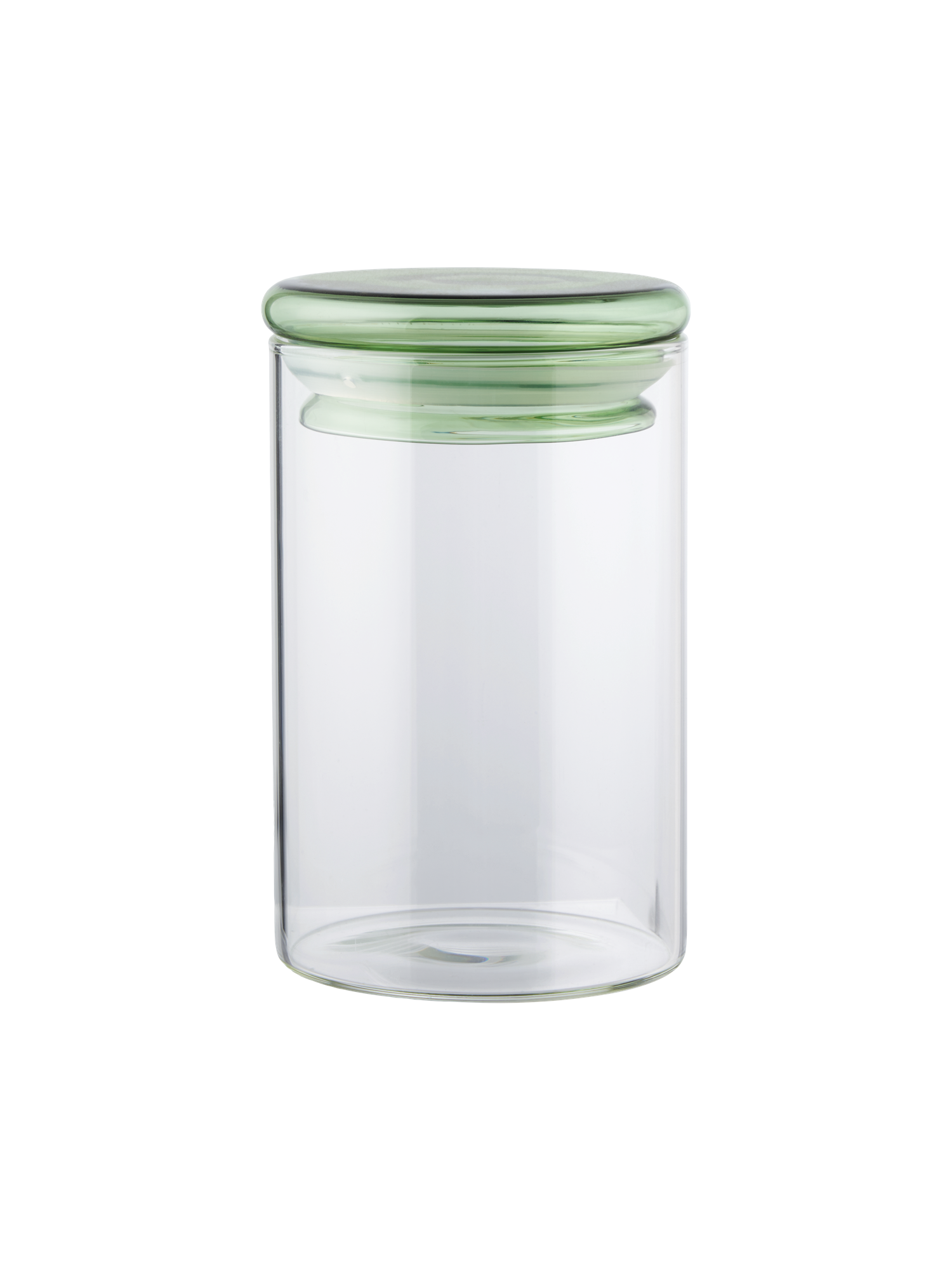 Krukke med låg | Glas. 13 x Ø8,4 cm. 600 ml. | Green
