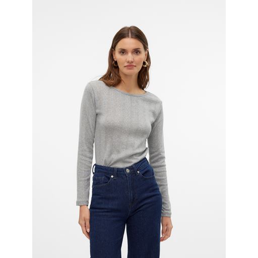 Vero Moda Lisa Bluse, Light Grey Melange, M