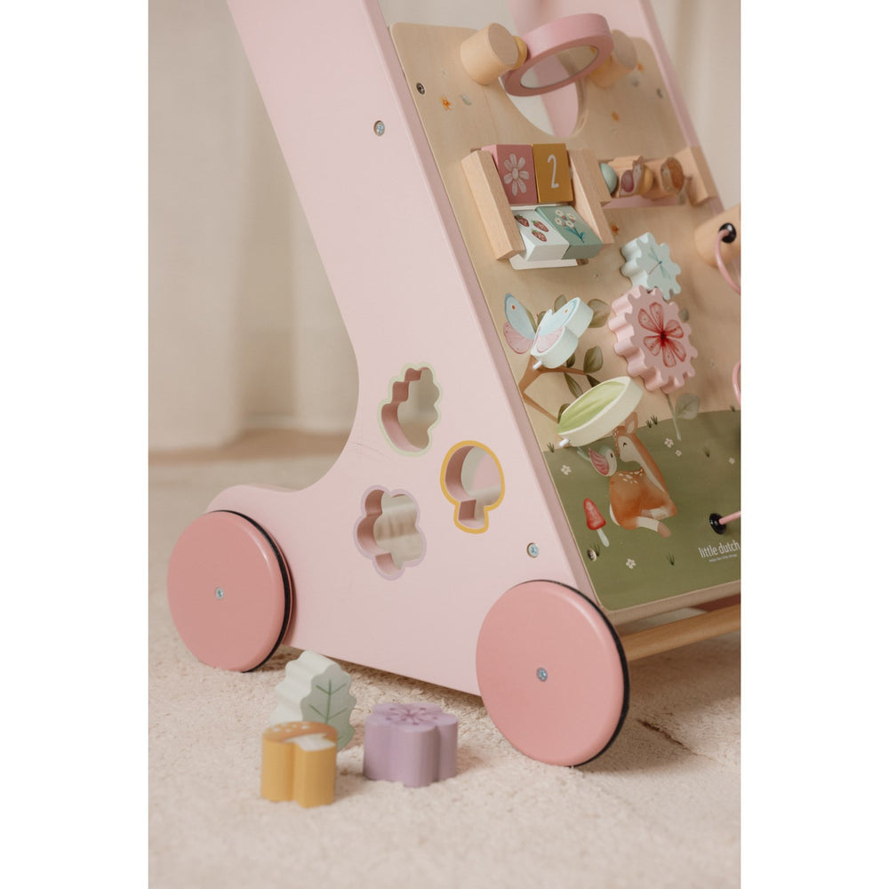 Køb Little Dutch Fairy Garden Pink Multi-Aktivitets Gåvogn