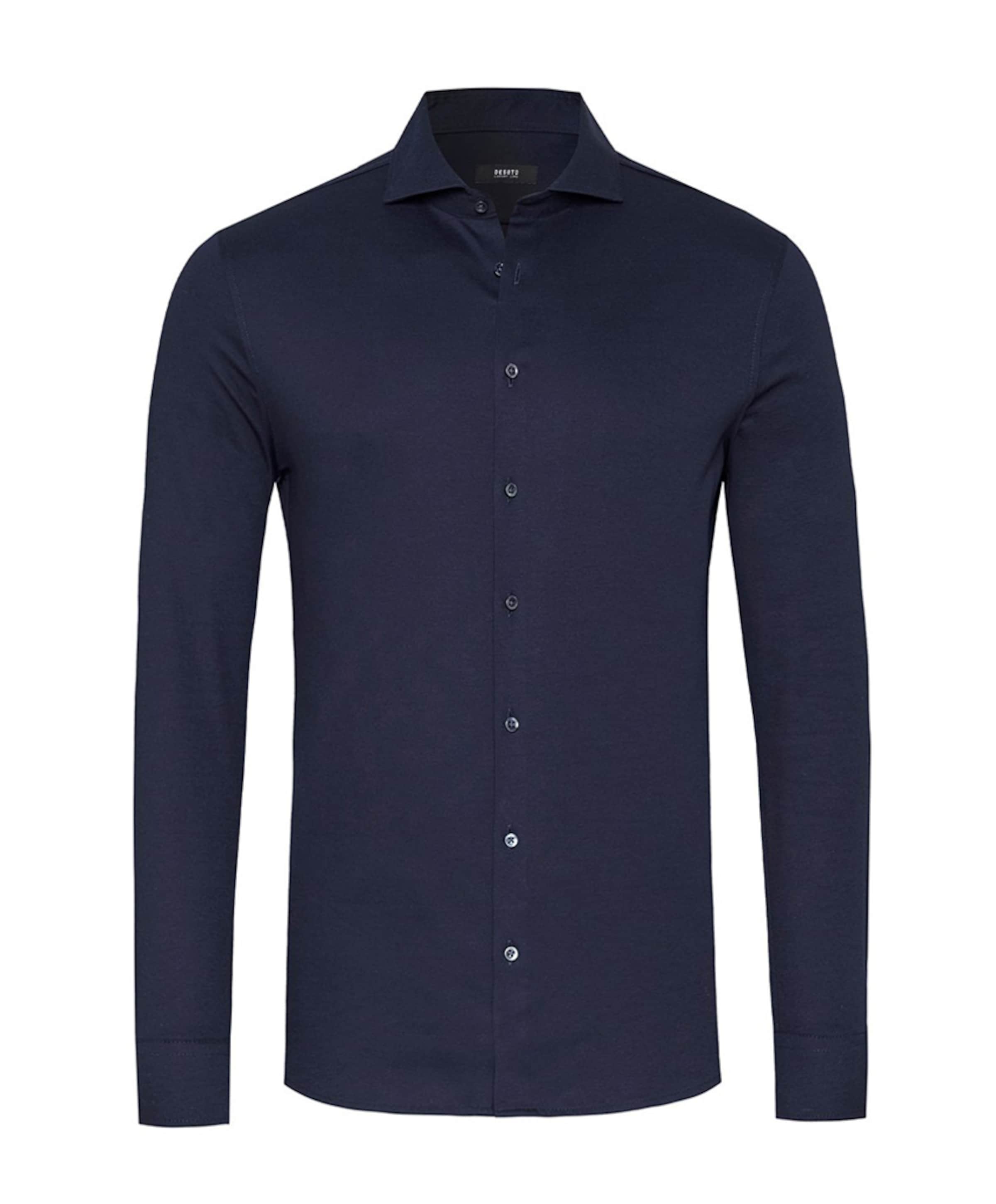 Desoto Heren overhemd lange mouw blauw