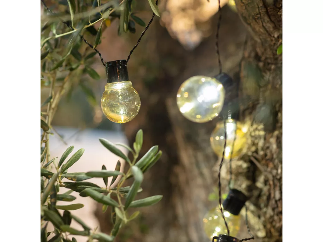 Guirlande d’Ampoules LED Solaire Nikola 2m 6000K Blanc froid