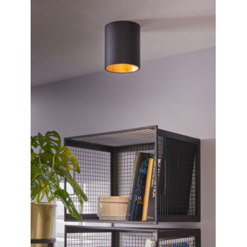 Eglo plafondlamp Polasso zwart/goud