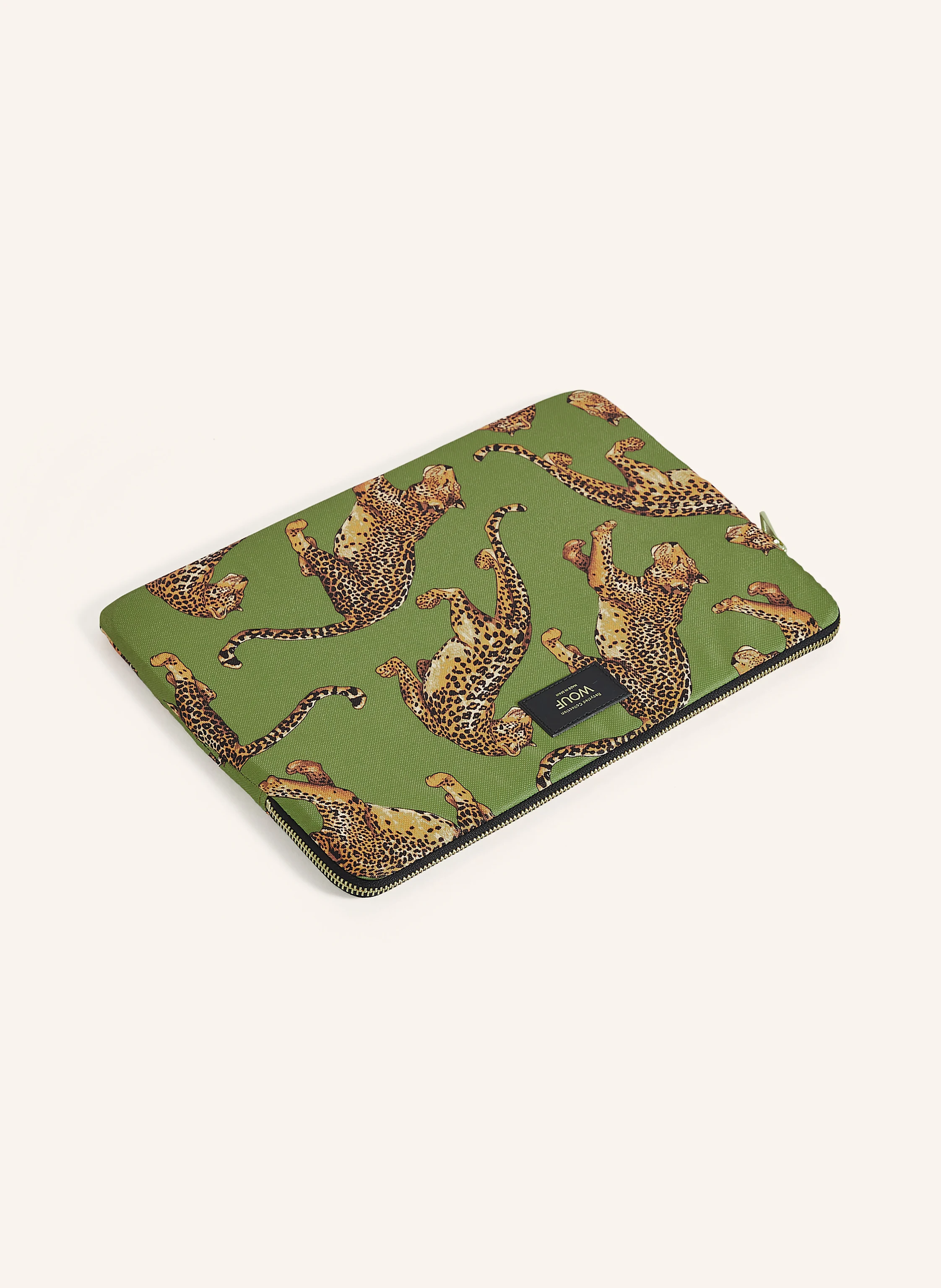 WOUF Laptop-Hülle OLIVE LEOPARD