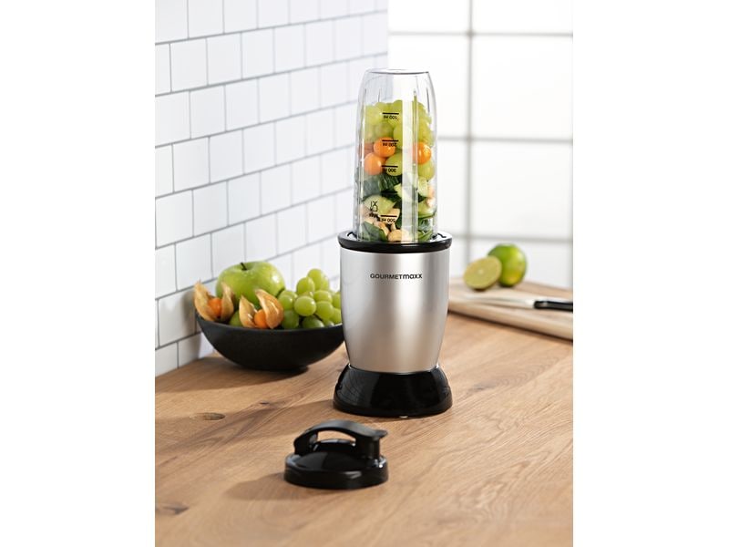 GOURMETmaxx Nährstoffextraktor Nutrition Schwarz/Silber Multifunktionaler Nährstoffextraktor für Smoothies, Suppen und mehr