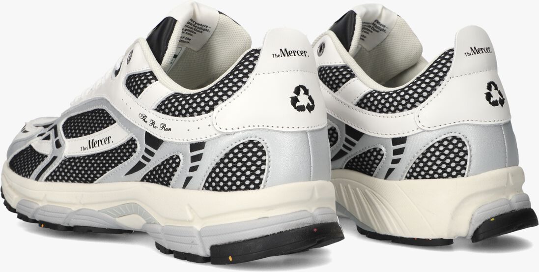 witte mercer amsterdam lage sneakers the re-run white silver m