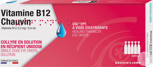 Chauvin Vitamine B12 Chauvin Gouttes Oculaires Cicatrisante 10 Unidoses