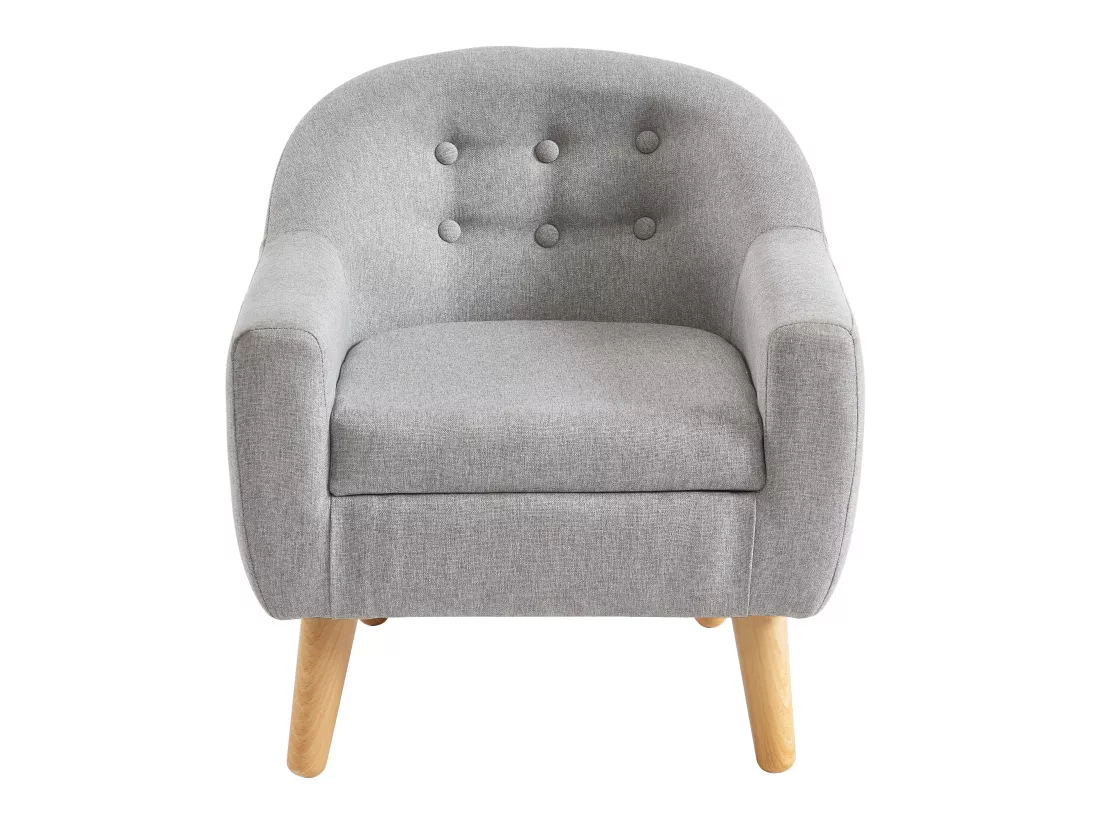 Fauteuil pour enfant en tissu gris CASORLA