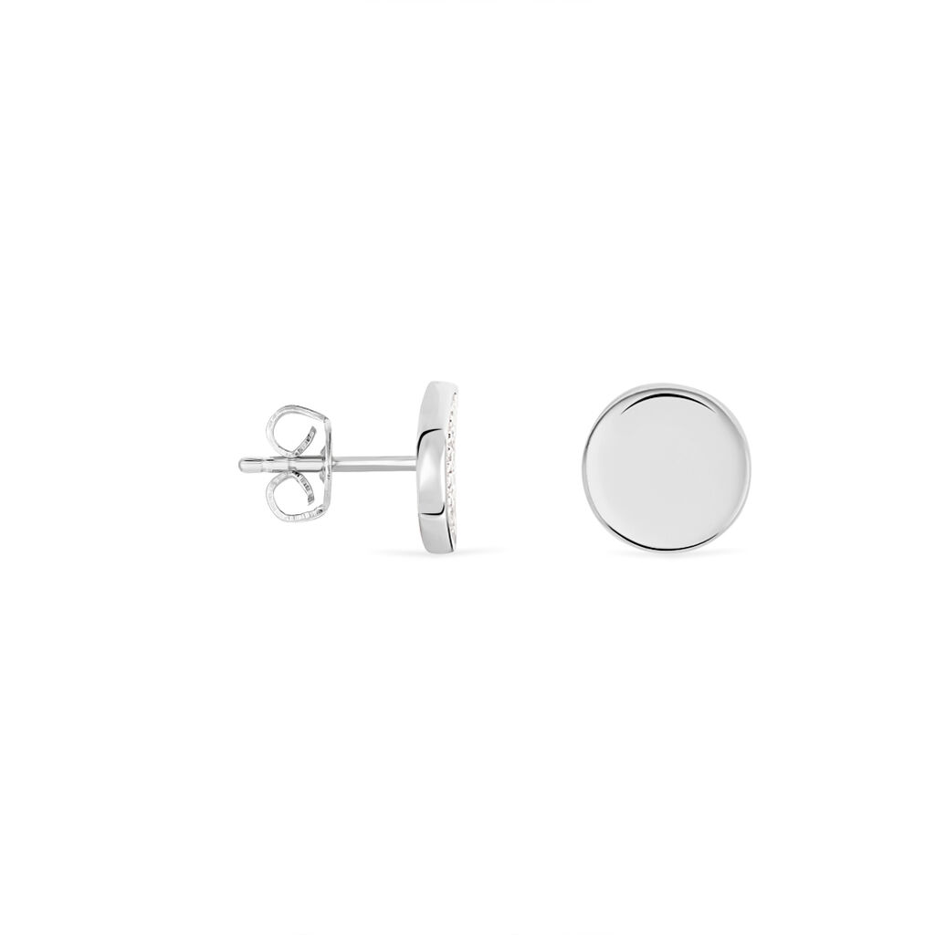 Boucles D'oreilles Dépareillées Lyana Argent Blanc Oxyde De Zirconium