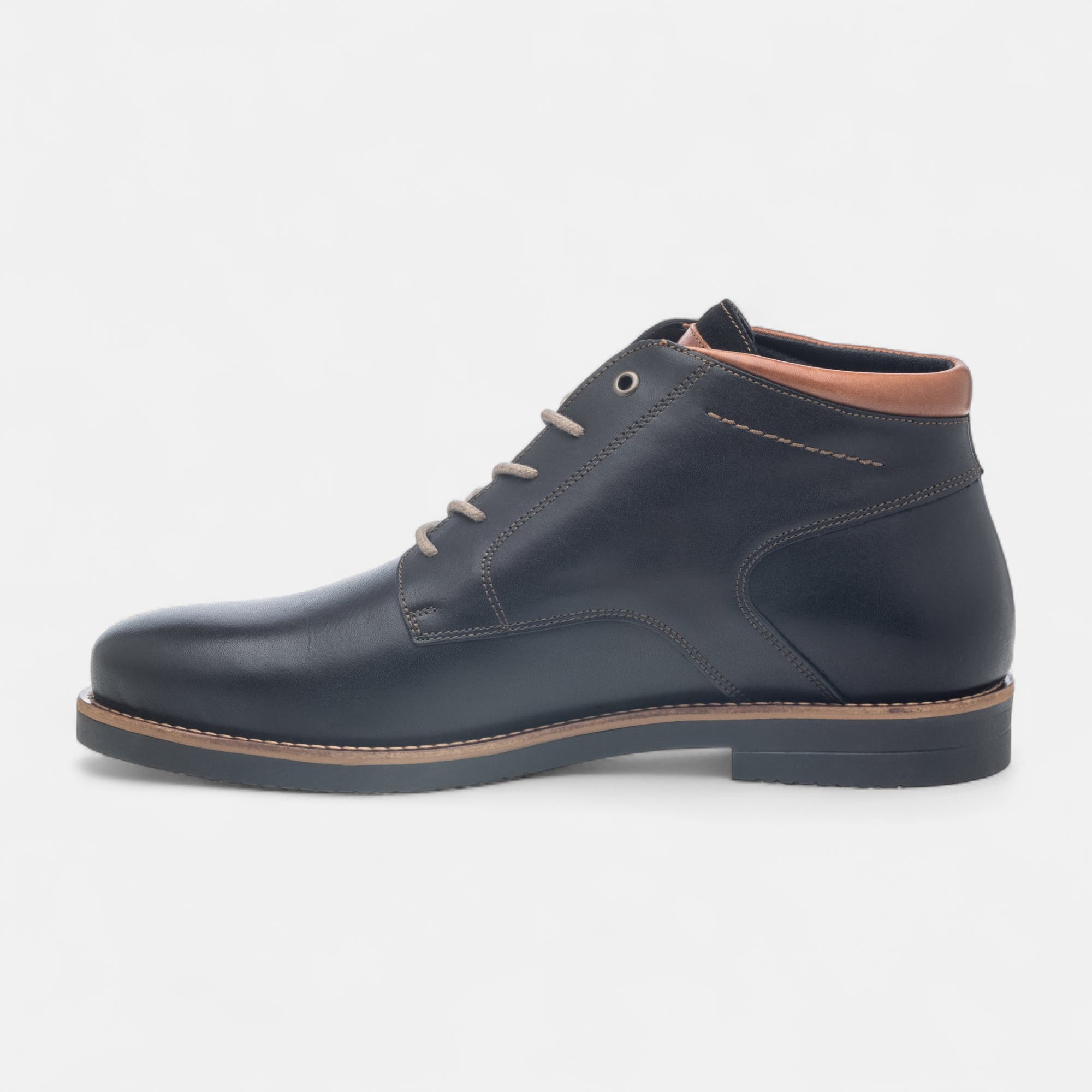 Boots Homme en cuir noir