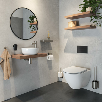 Tiger toiletrolhouder Cooper zonder klep RVS geborsteld / Zwart