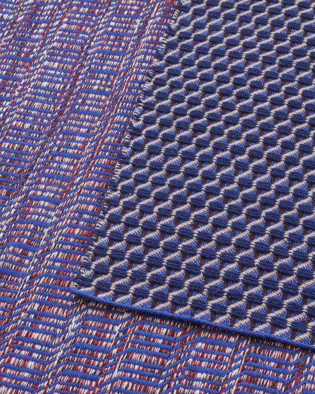 Hay Channel deurmat 50x80 blauw/wit