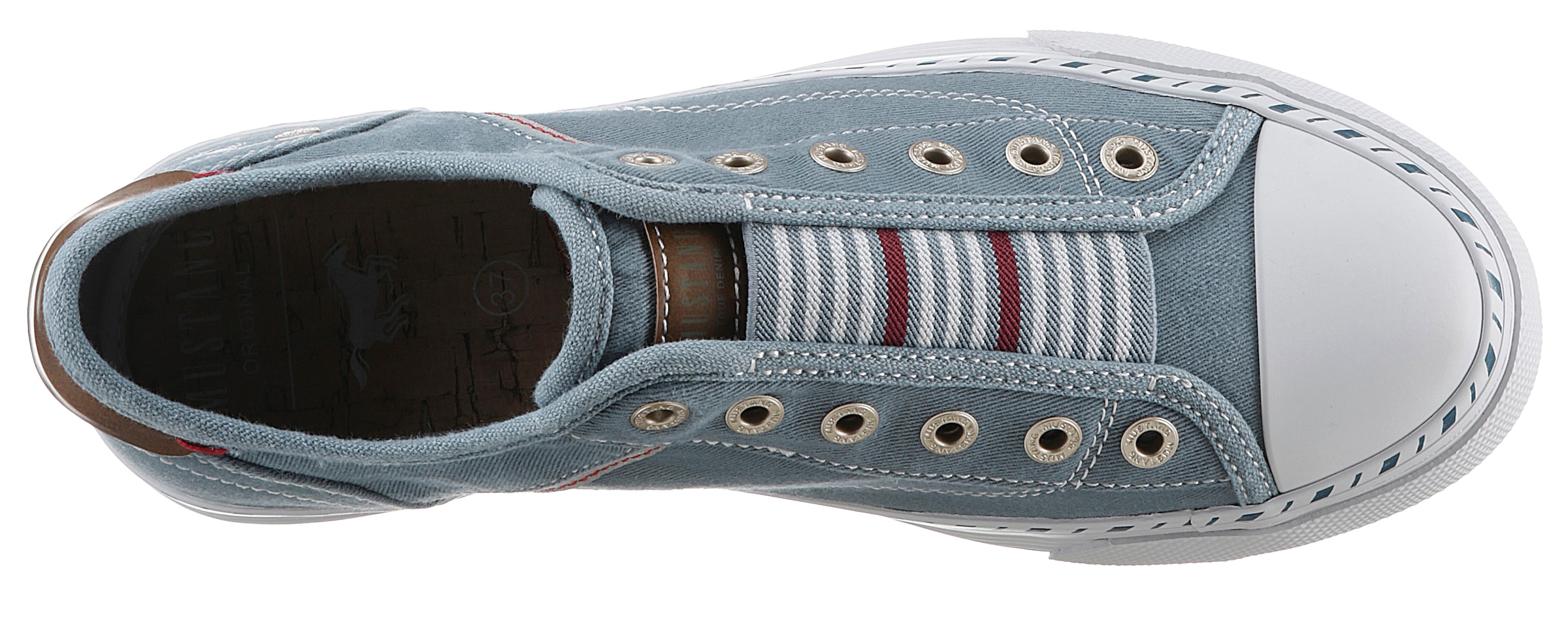 Mustang Shoes Slip-On Sneaker »Schlupfschuh, Freizeitschuh,«  Slipper, Schlupfschuh, Freizeitschuh mit praktischem Gummizug