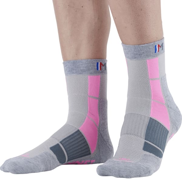 Chaussette randonnée MONNET MID AIR GRIS ROSE