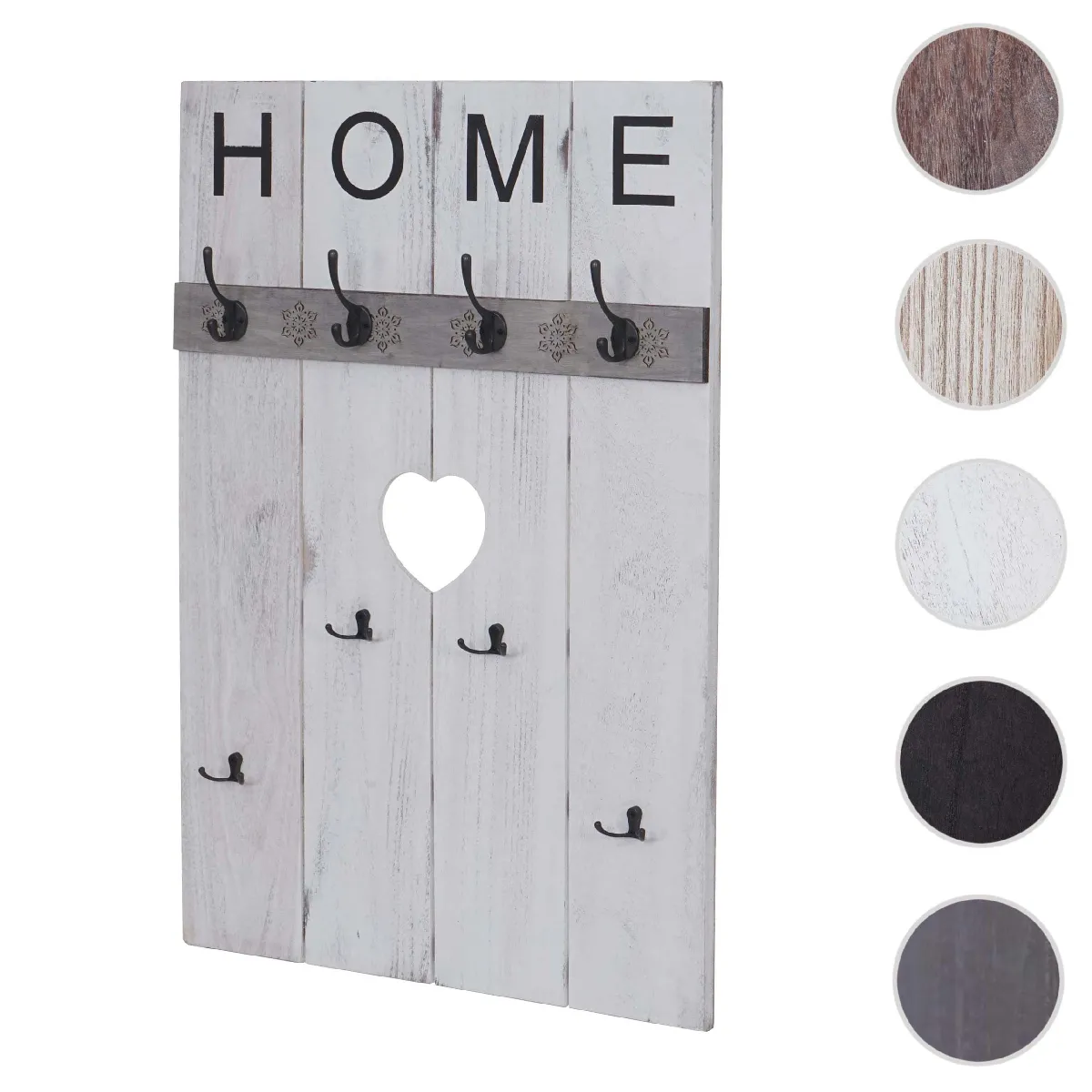 Mendler Portemanteau HOME Shabby Blanc