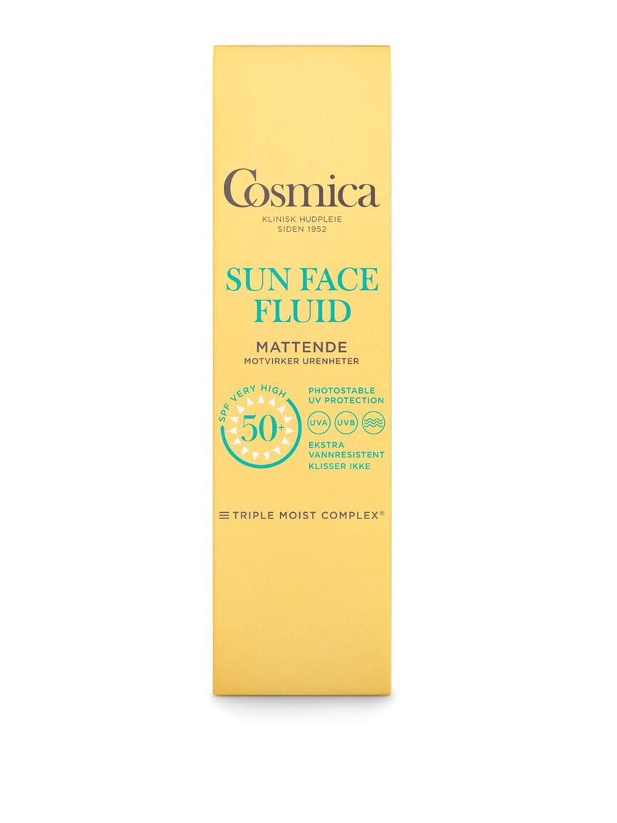 Cosmica Sun Face Fluid SPF50  solkrem ansikt 40 ml