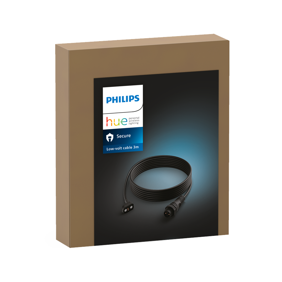 Philips Hue - Secure 3m CSA-2DA Cable Black (24v outdoor)​ EU