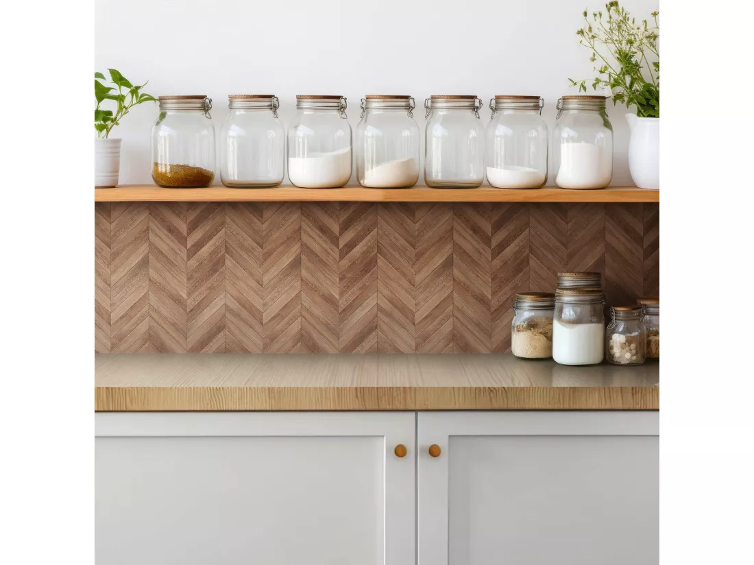 Carrelage autocollant - vinyle - Planches de bois 9x30x30
