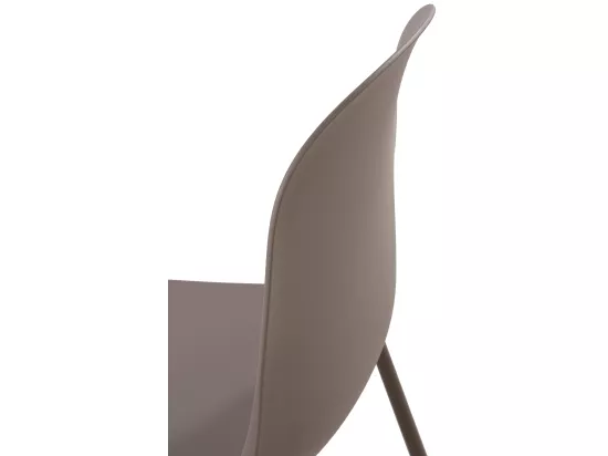 Chaise de conférence - Plastique - Taupe - Hardin