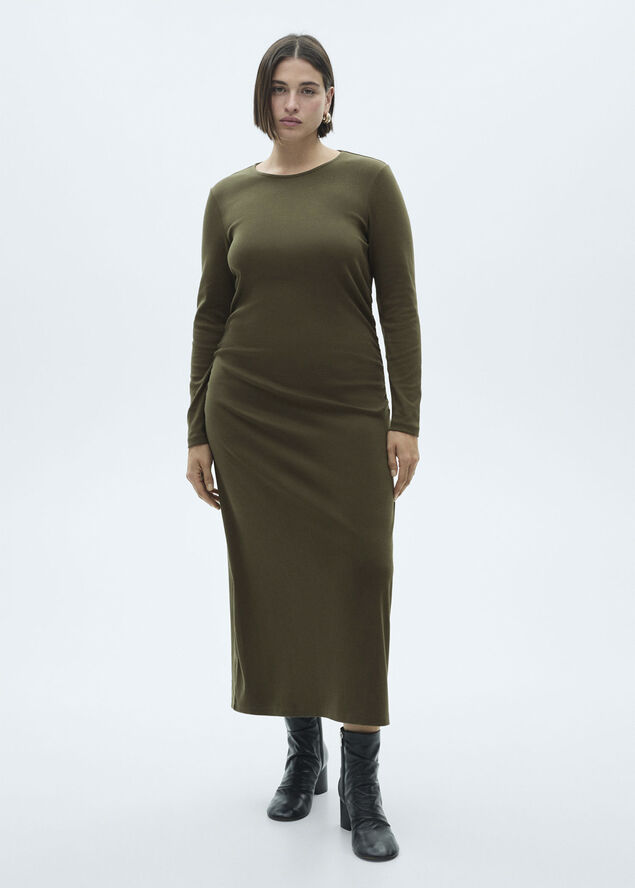 MANGO DRESS. -- BASILA Beige - khaki