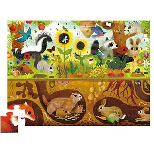 Crocodile creek vloerpuzzel boven en beneden - bos - 48st