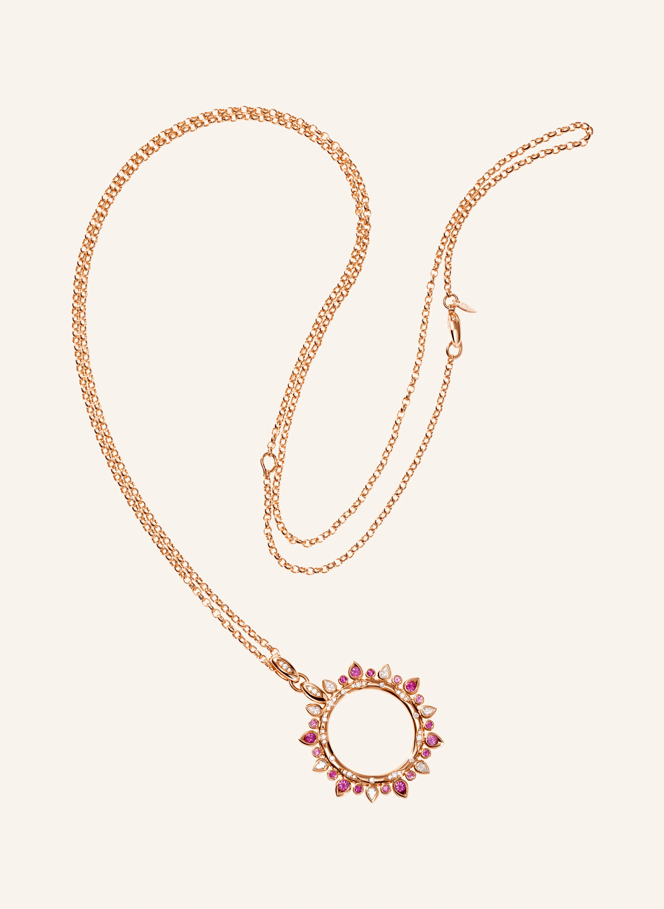TAMARA COMOLLI Anhänger PENDANT GYPSY 'BLUSH' SUN LARGE 18K Roségold
