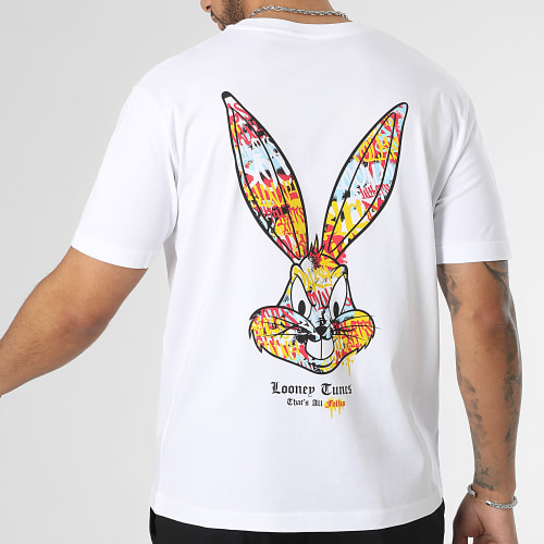 Tee Shirt Oversize Large Bugs Bunny Graff Blanc