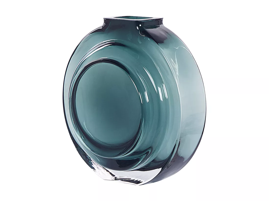 Vase à fleurs KAPELI Verre 15 cm Turquoise