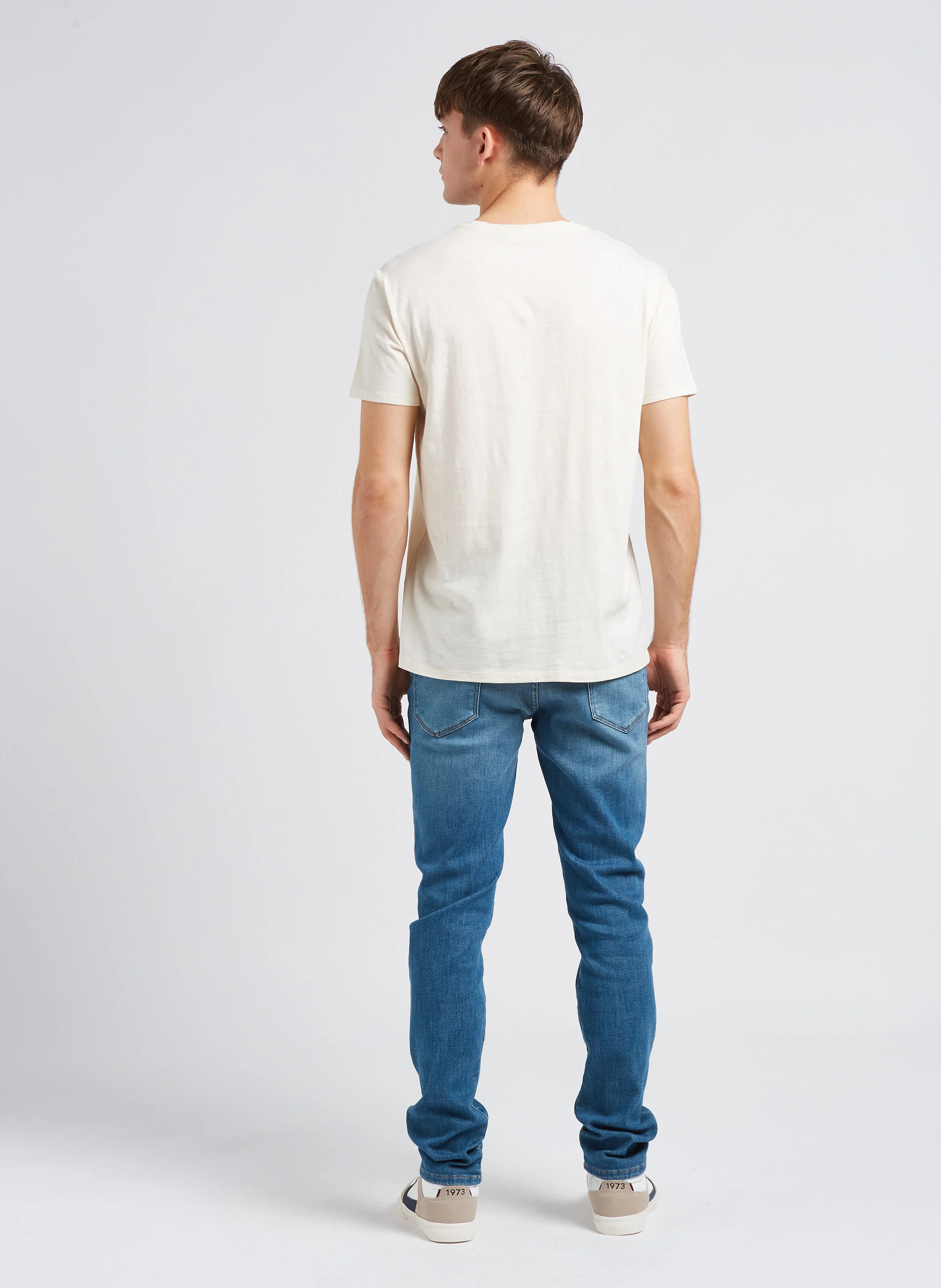 Jean slim en coton mélangé | Bleu