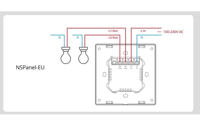 Smart Wand Schalter mit Display NSPanel Wlan / BluetoothSmarthome Touchpanel für Beleuchtung und Heizung