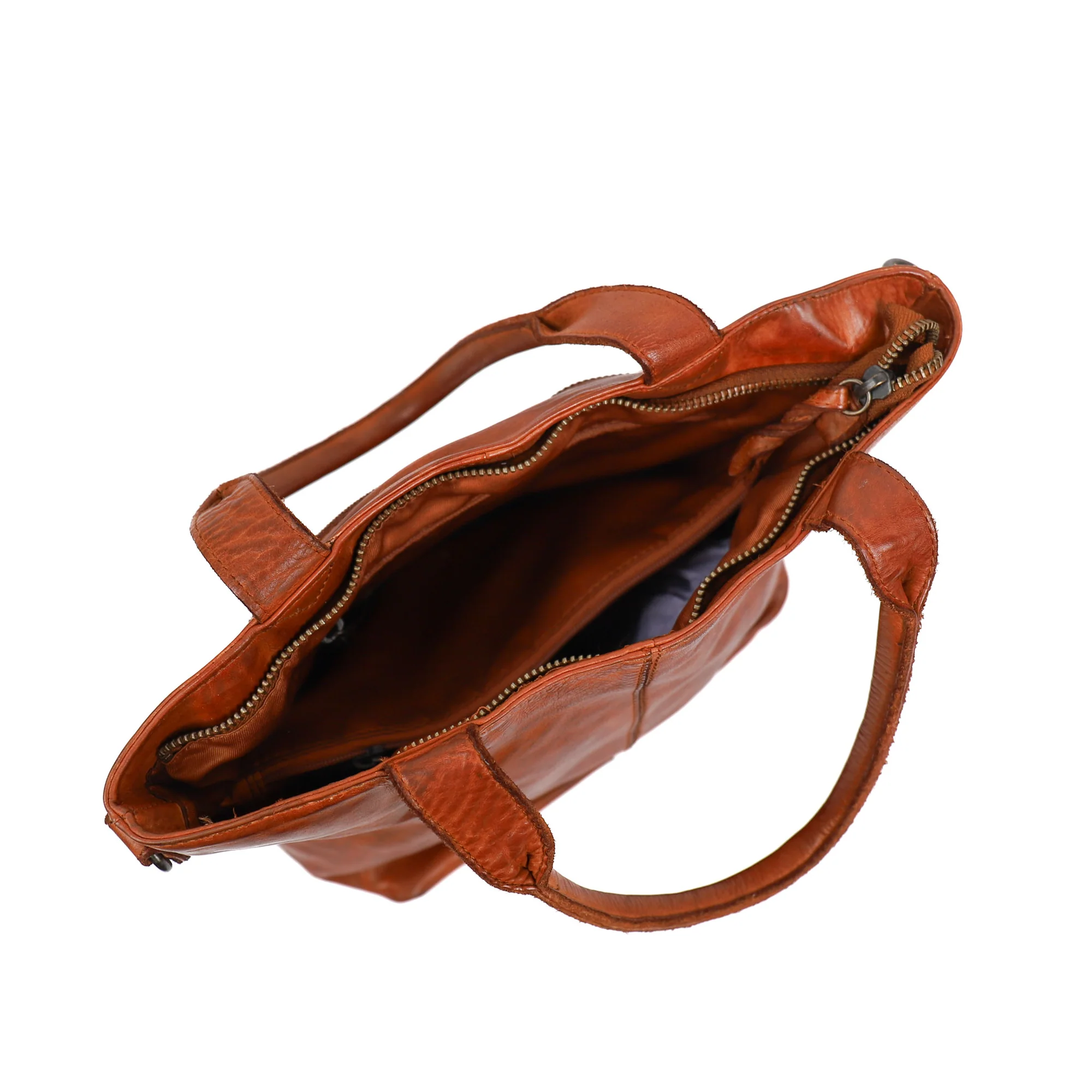 Bear Design Cow Lavato Hand-/ Schoudertas Manon Cognac CL44407