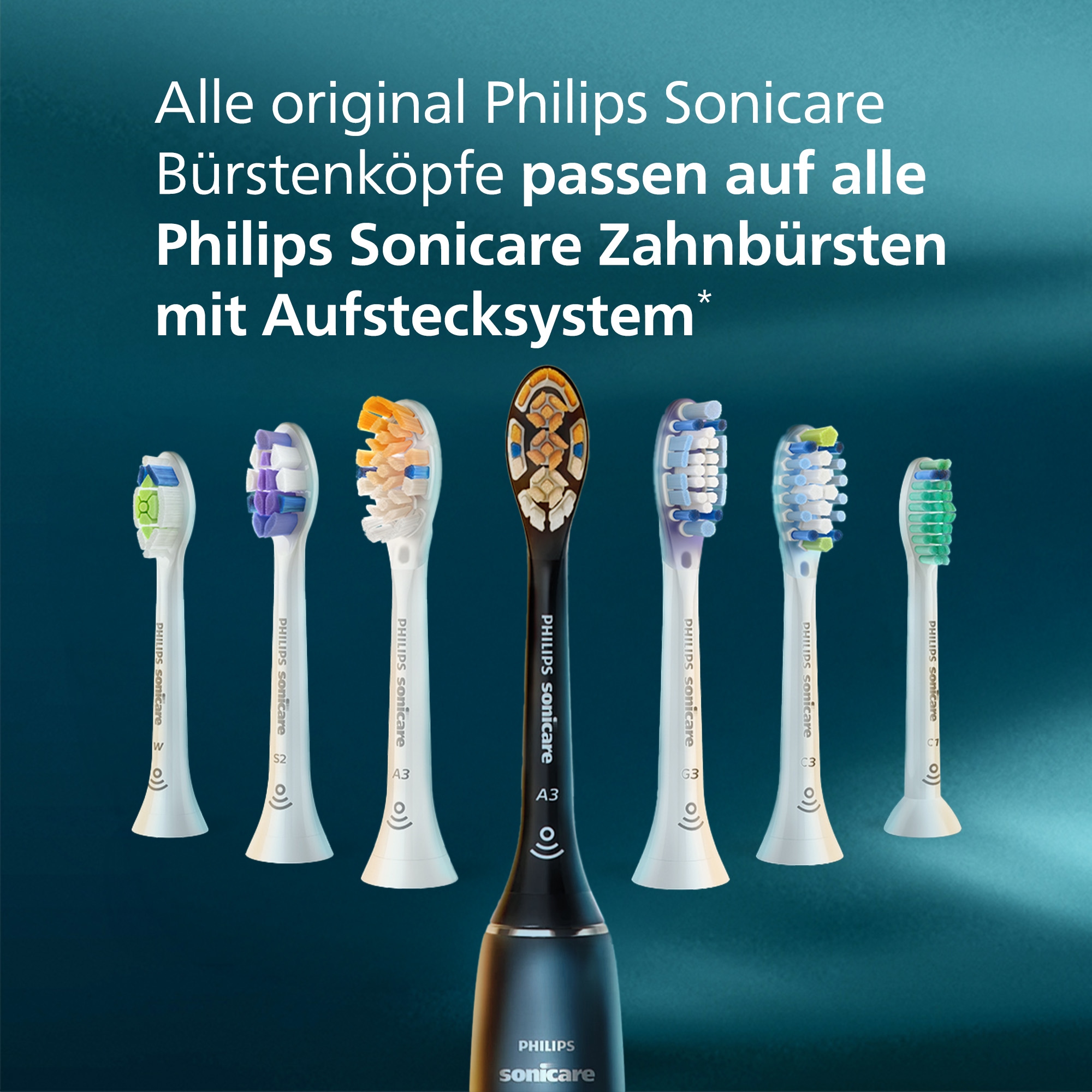 Philips Sonicare Aufsteckbürsten »S Sensitive« für empfindliche Zähne und Zahnfleisch, für jedes Sonicare Handstück
