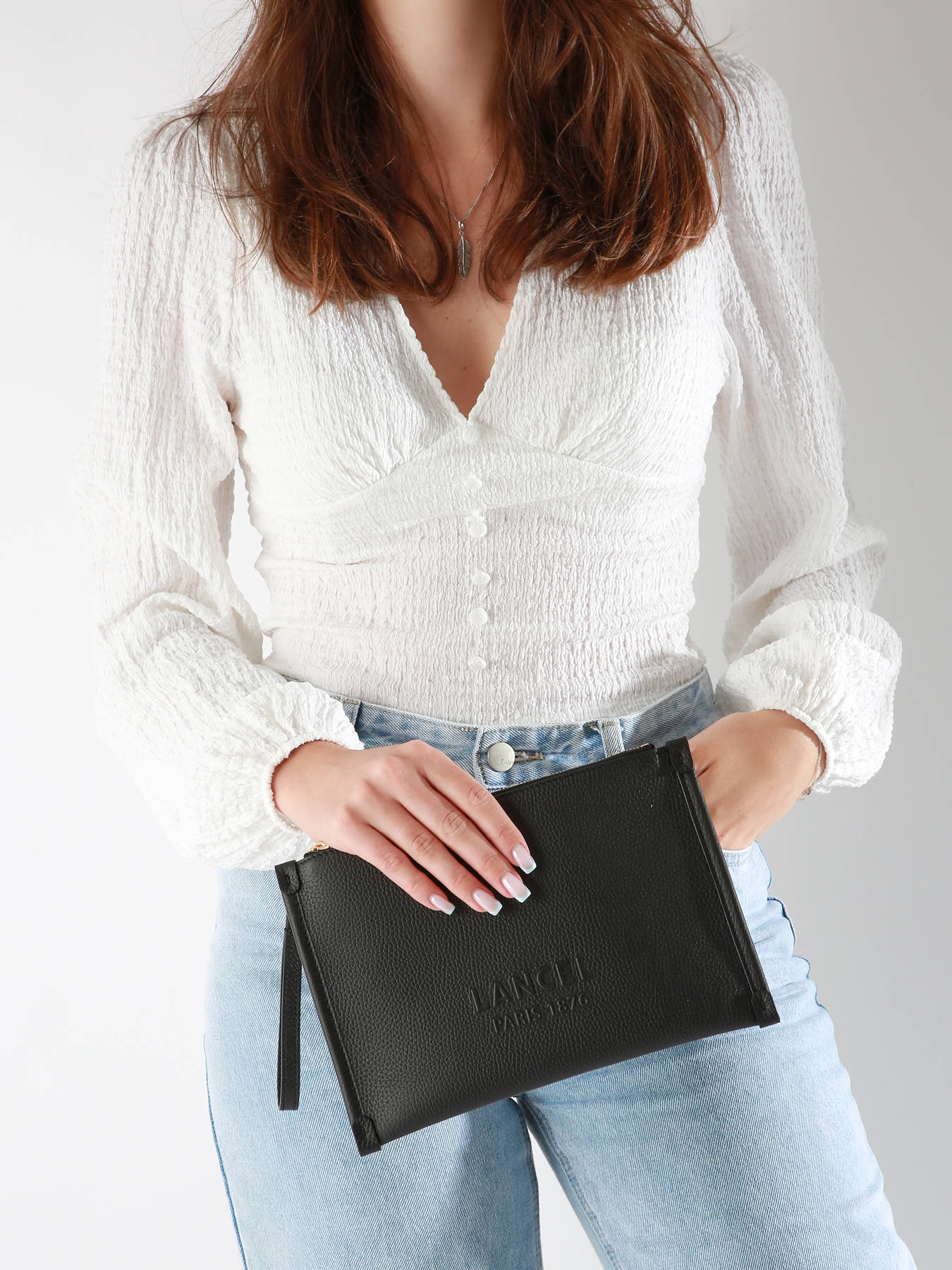 Pochette zippe Jour cuir LANCEL