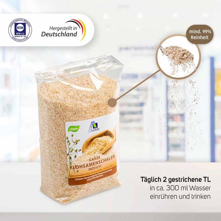 Flohsamenschalen indisch, 250 g