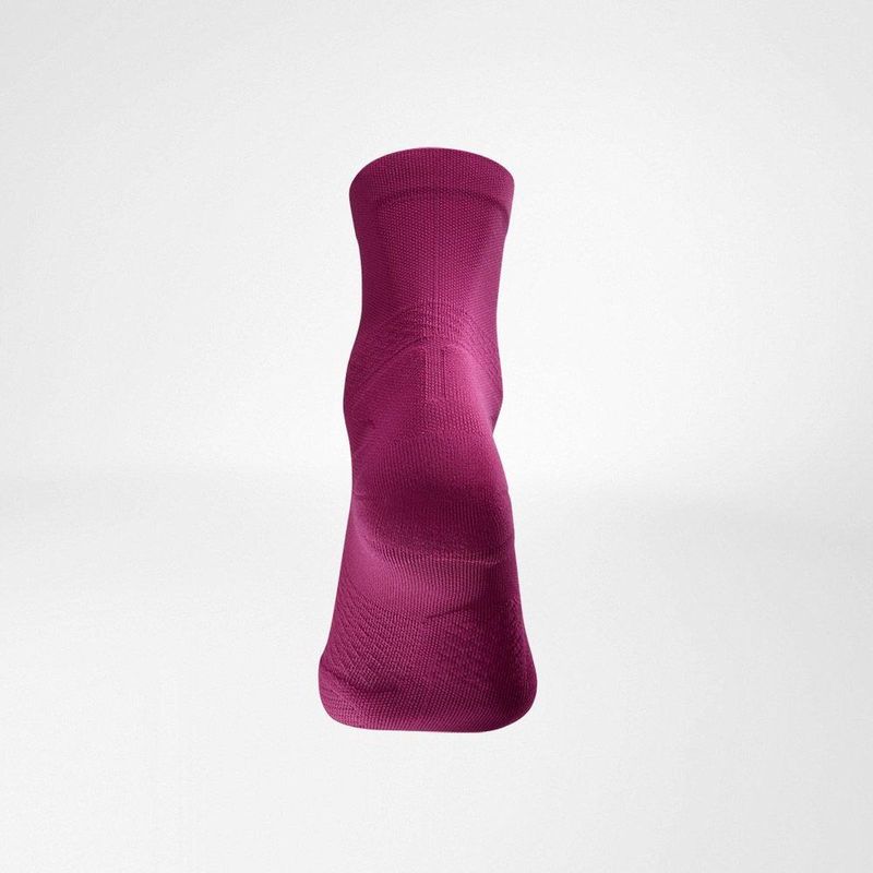 Bauerfeind - Sports Run Ultralight - Compressie Enkelsokken - Berry - Compressiezone voor Voetholte