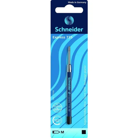 Schneider 77100 Kugelschreibermine 735, M, schwarz
