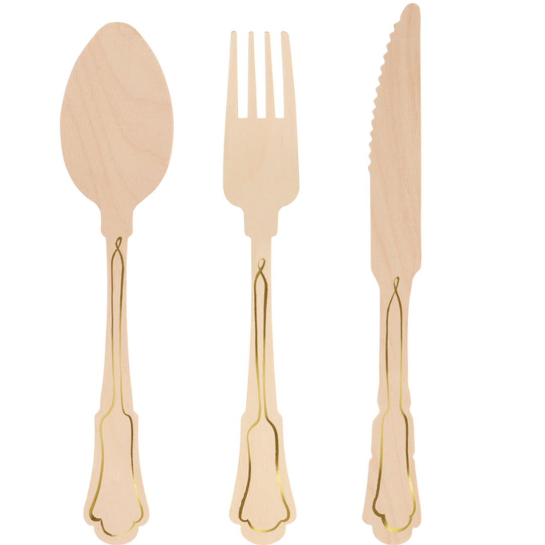 Meri meri bestek elegant gold foil detail - 24st